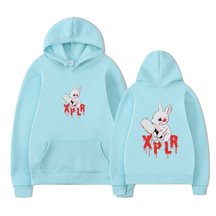 Damen Kapuzensweater mit auffälligem Cartoon-Motiv und bequemer Passform Drune