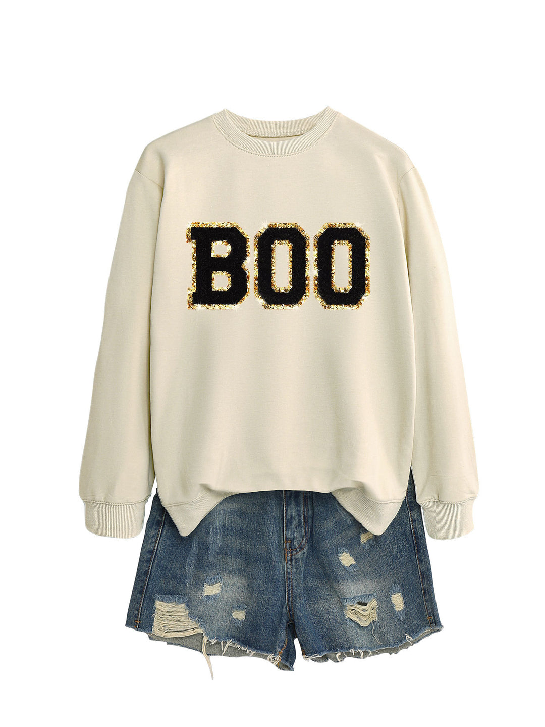 Damen Sweatshirt mit glitzerndem Aufdruck Drune
