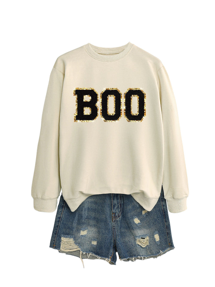 Damen Sweatshirt mit glitzerndem Aufdruck Drune
