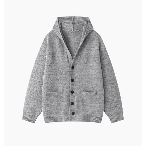 Damen gemütliche Strickjacke mit offenem Kragen und praktischen Taschen Drune