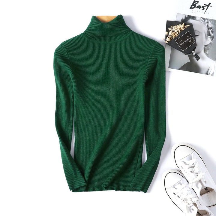 Damen Rollkragenpullover im feinen Rippenstrick Drune