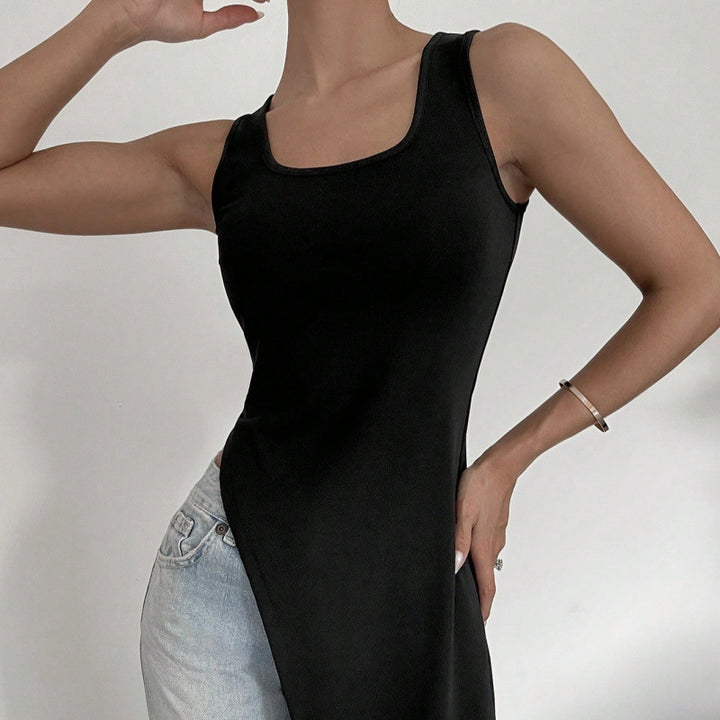 Damen Langarm-Umstands-Tunika mit asymmetrischem Schnitt und stylischen Denim-Elementen Drune