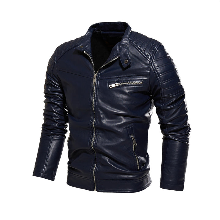 Herren Kunstlederjacke im stylishen Design mit robusten Details Drune
