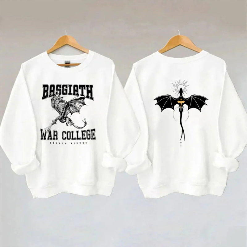 Damen Sweatshirt mit kreativem Drachenmotiv und einzigartigem College-Design Drune