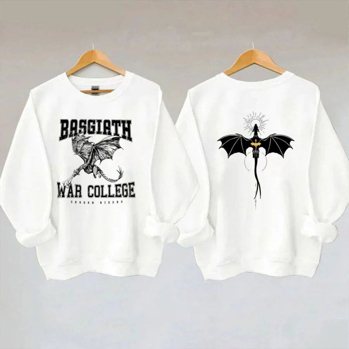 Damen Sweatshirt mit kreativem Drachenmotiv und einzigartigem College-Design Drune
