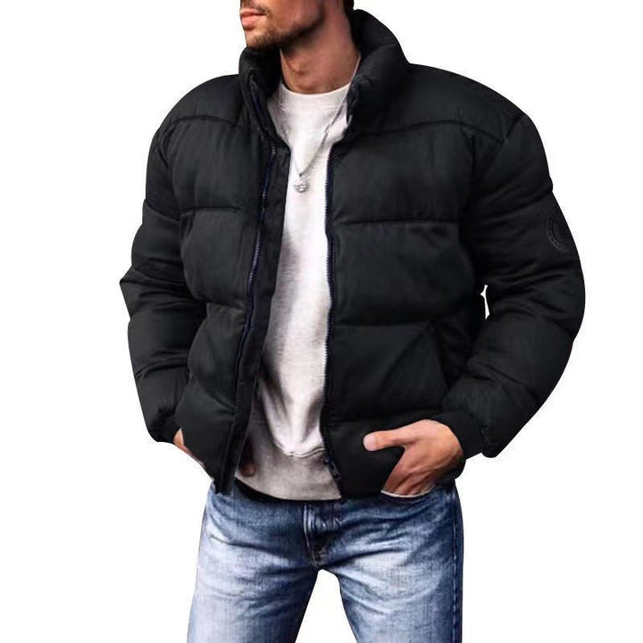 Herren nan wattierte Steppjacke mit hohem Stehkragen, Thermofüllung und elastischen Bündchen Drune