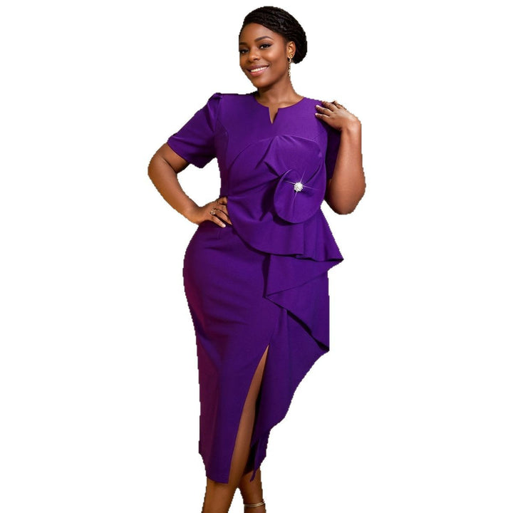 Damen Elegantes und figurschmeichelndes Kleid mit floralem Detail Drune