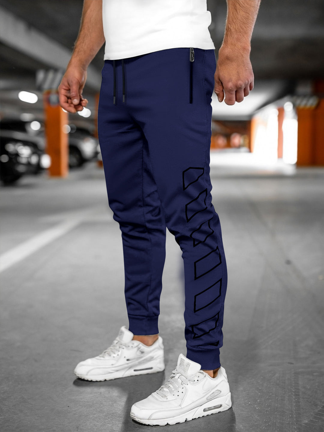 Herren Sportliche Jogginghose mit modernem Design und Seitentaschen Drune