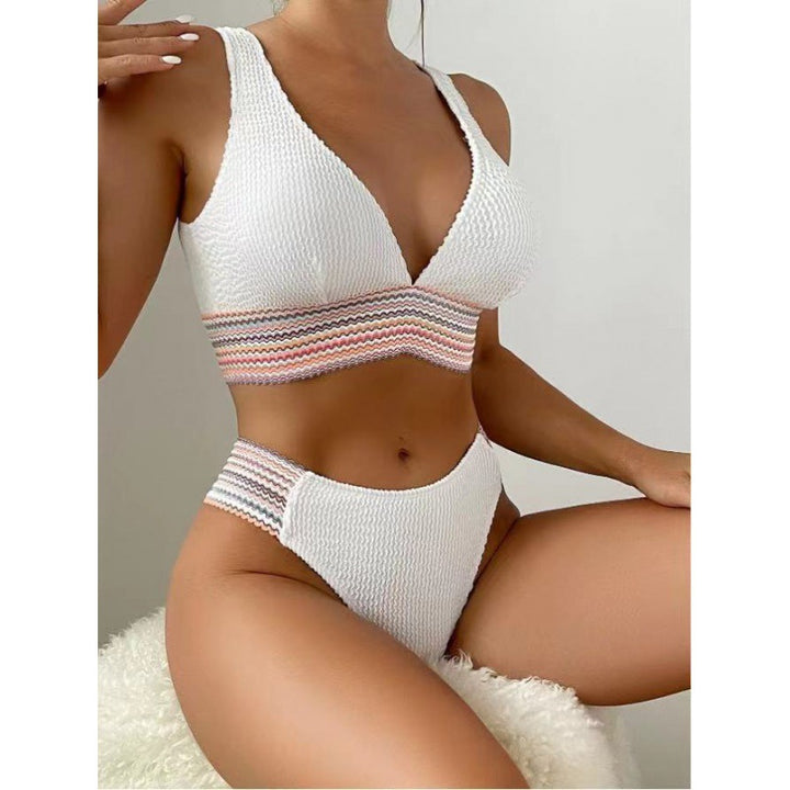 Damen Komfortabler Triangel-Bikini mit trendy elastischem Bund Drune