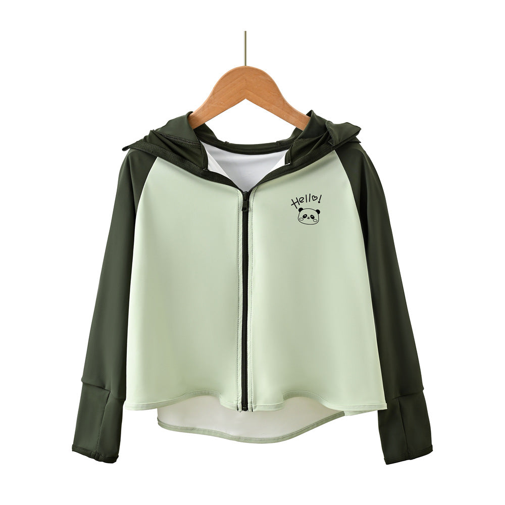 Jungen atmungsaktive Kapuzenjacke mit UV-Schutz Drune