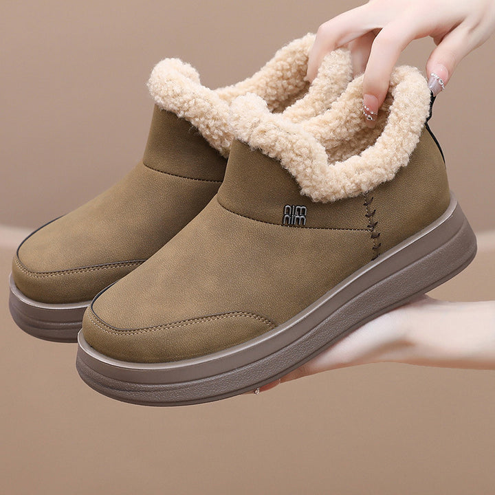 Damen Lammfell gefütterte Winterstiefel Drune