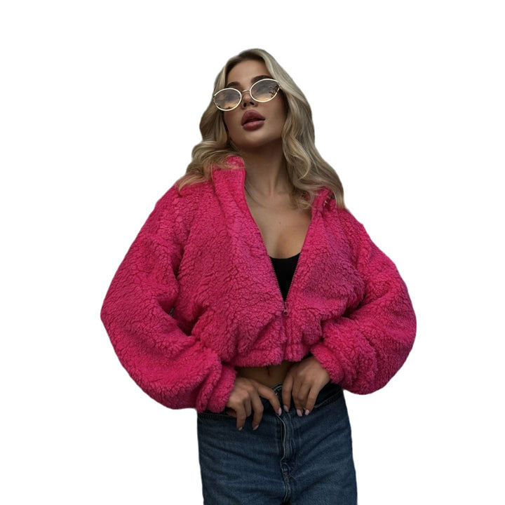 Damen kuschelige Fleecejacke mit tierischem Kapuzen-Design Drune