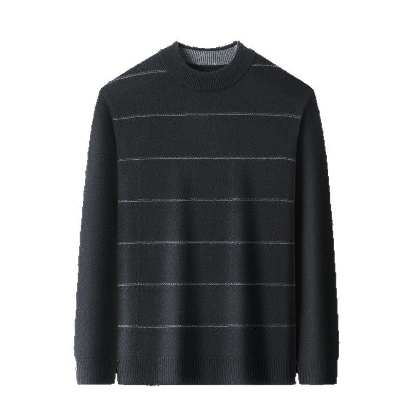 Herren Strickpullover mit elegantem Stehkragen und feiner Struktur Drune