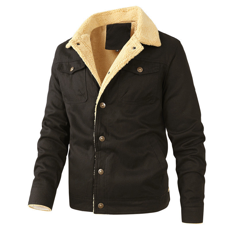 Herren gefütterte Arbeitsjacke mit hochflorigem Futter Drune