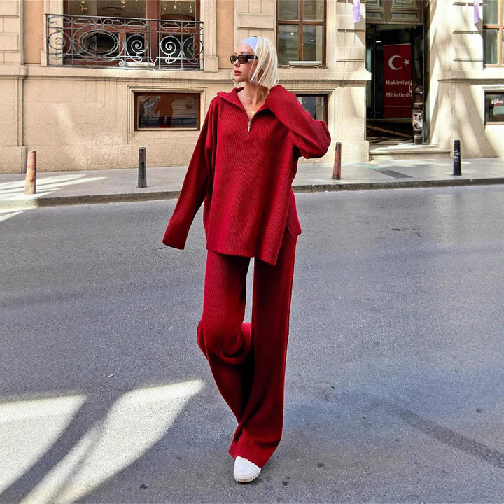 Damen lässiger Hoodie mit weitem Hosen Drune