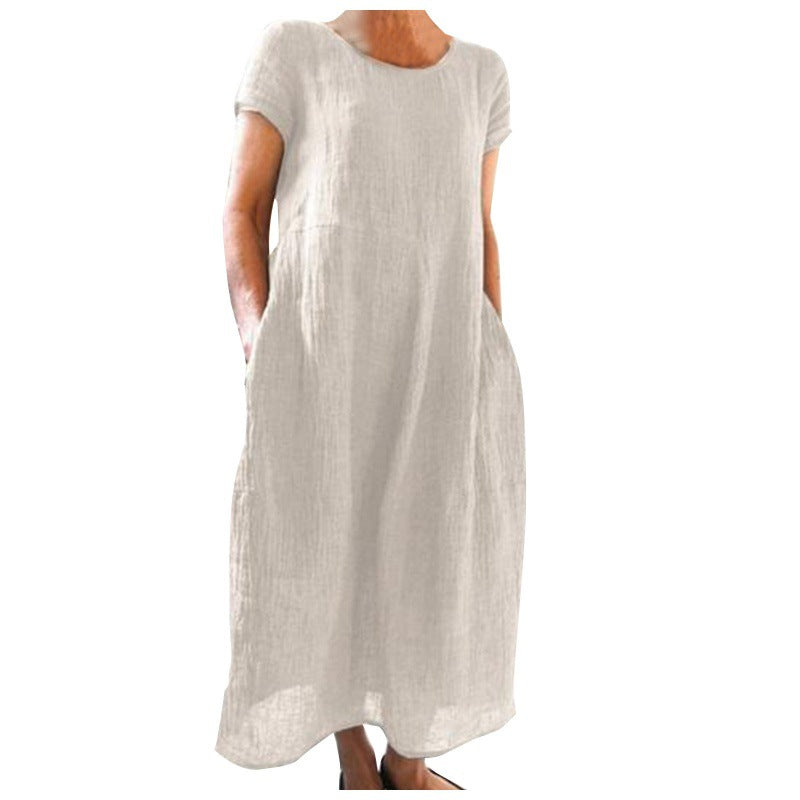 Leichtes Leinenkleid für Frauen Drune