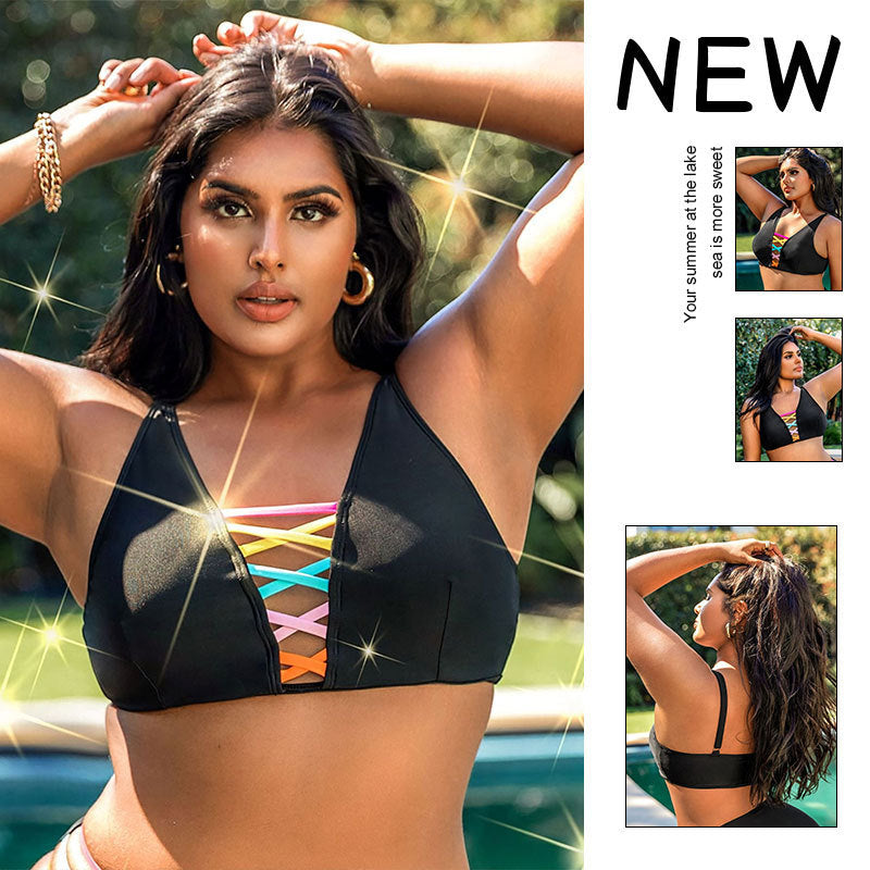 Damen Sportliches Bikinioberteil mit verspieltem Schnürdetail Drune