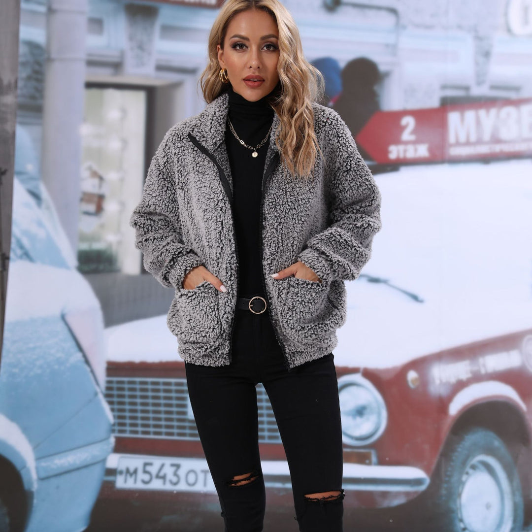 Drune | Zip-Up Sherpa-Jacke - Ultra-weiches Fleece - Legere Oberbekleidung - Herbst- & Winterwärme