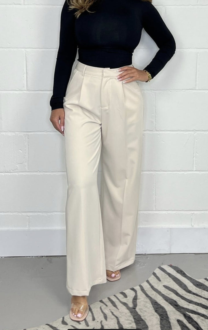Damen elegante Palazzo-Hose mit hoher Taille und weichem Material Drune