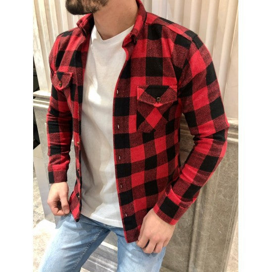 Drune | Hemd Karierter Flanell Relaxed Fit Langärmelig Mit Brusttaschen