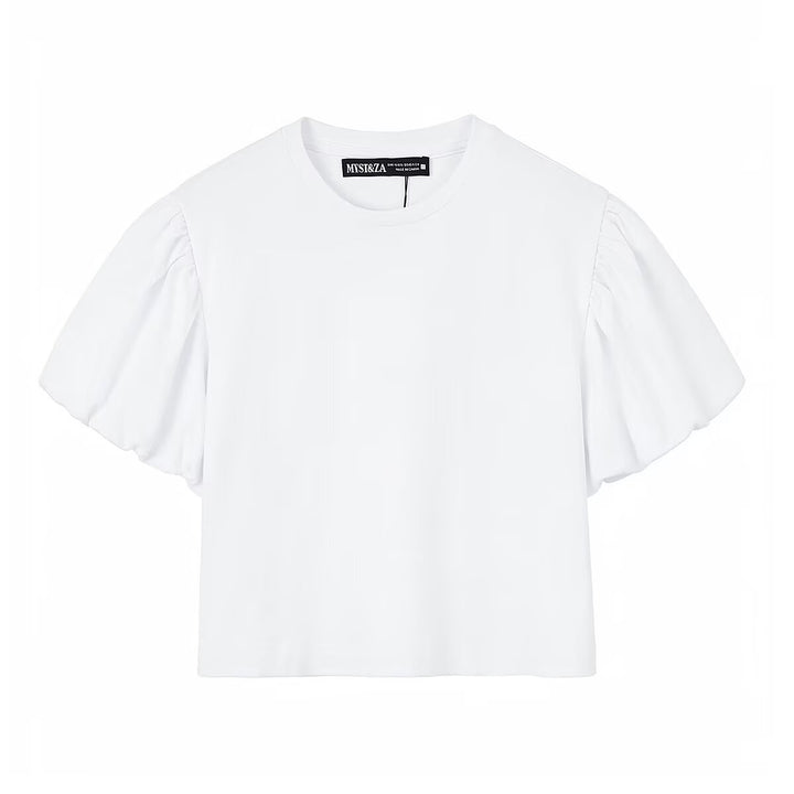 Damen T-Shirt mit voluminösen Ärmeln und modernem Schnitt Drune