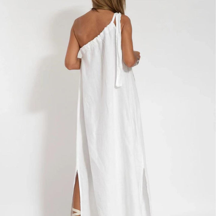 Damen Maxikleid mit asymmetrischem Träger Drune