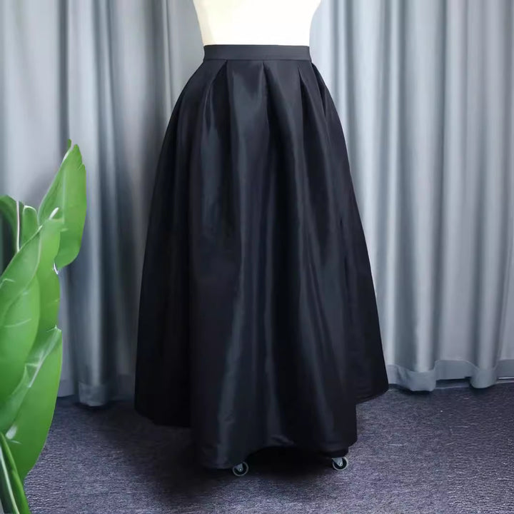 Damen Eleganter Maxirock mit Faltenwurf Drune