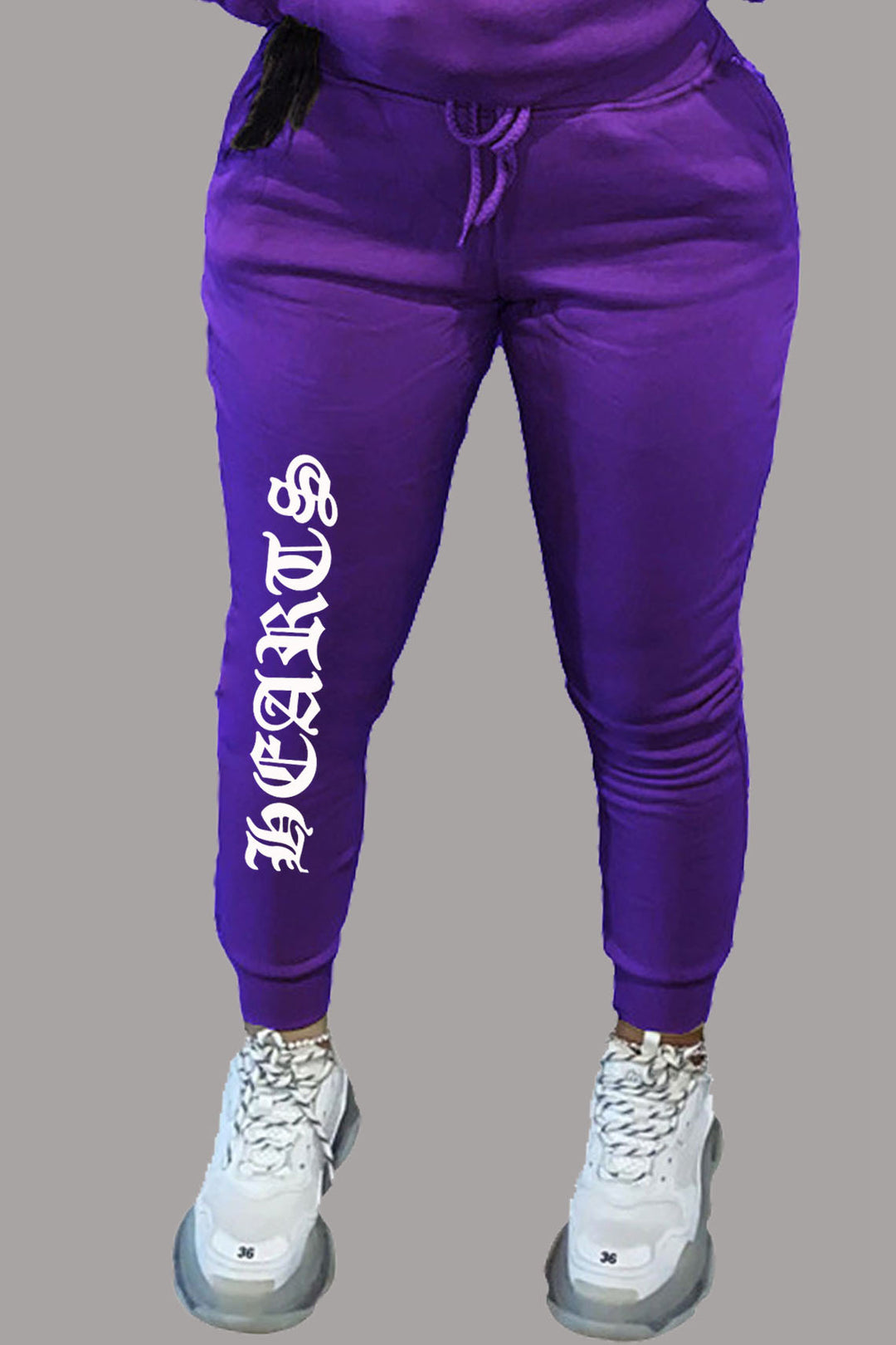 Damen bequeme Sweatpants mit seitlichem Schriftzug Drune