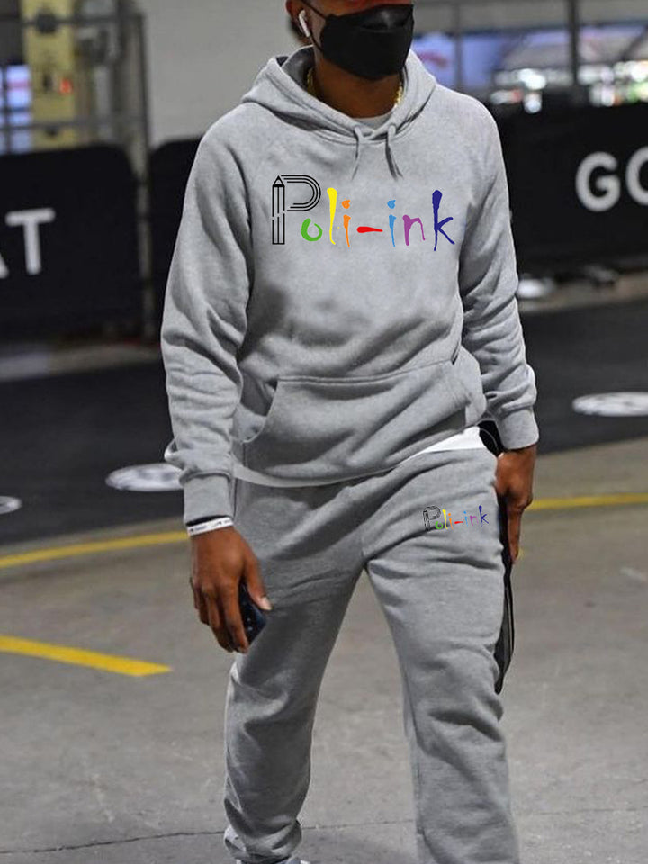 Damen Hoodie- und Jogginghose Set mit buntem Grafikdesign Drune