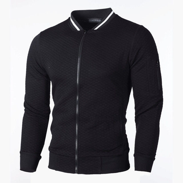 Herren strukturierte Sport-Zip-Jacke Drune