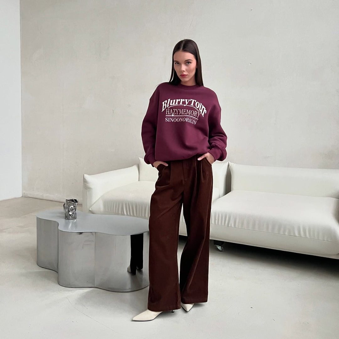 Damen Sweatshirt mit stilvollem Logo und lässigem Schnitt Drune