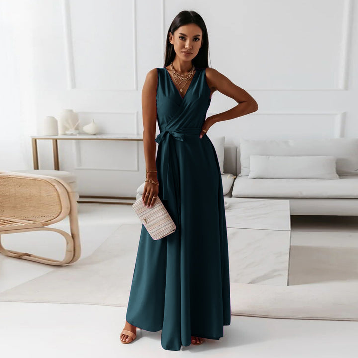 Damen Elegantes A-Linie Abendkleid Drune