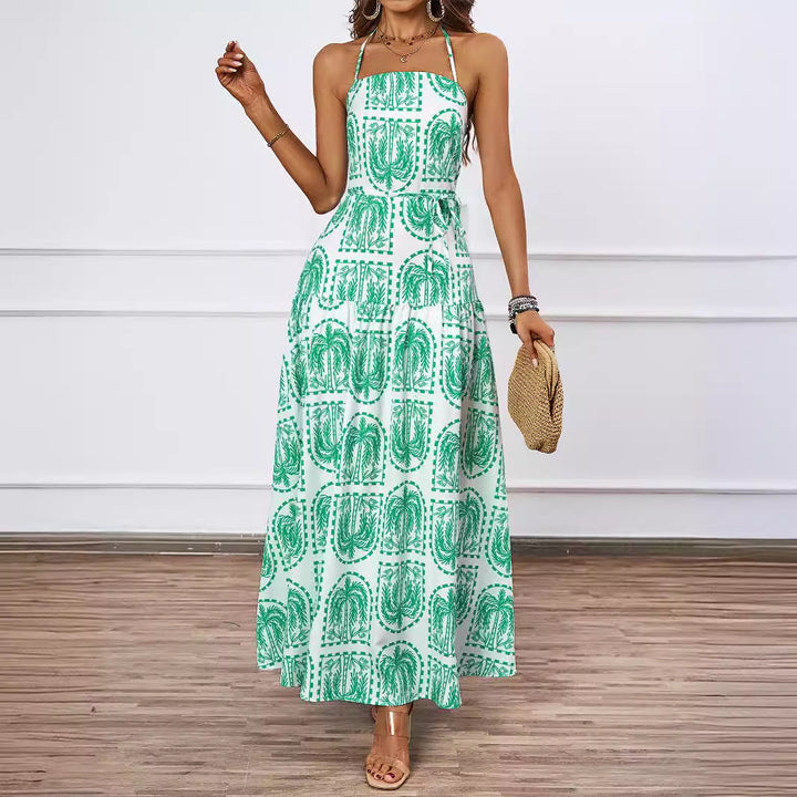 Damen Maxi-Kleid mit verspieltem Muster und eleganter Silhouette Drune