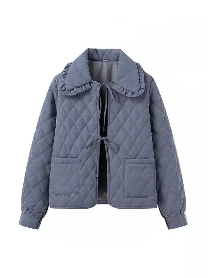 Damen Steppjacke mit großem Kragen und praktischen Taschen Drune