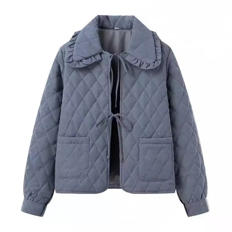 Drune | Damen Gequiltete Jacke Große Kragen