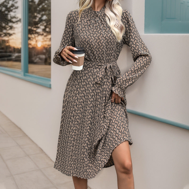 Damen Wickelkleid mit eleganter Raffung und taillierbarem Gürtel Drune