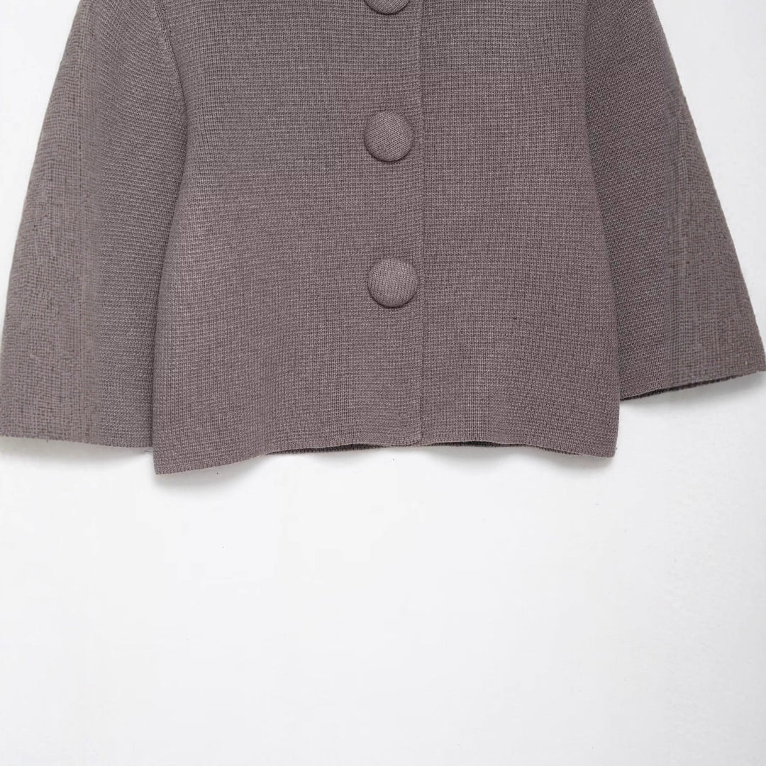 Damen stilvolle Strickjacke mit Knopfdetails Drune