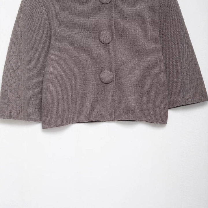 Damen stilvolle Strickjacke mit Knopfdetails Drune