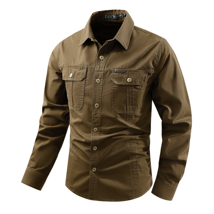 Herren nan Field-Hemdjacke aus Baumwoll-Twill mit verstärkten Nähten und doppelten Brusttaschen Drune