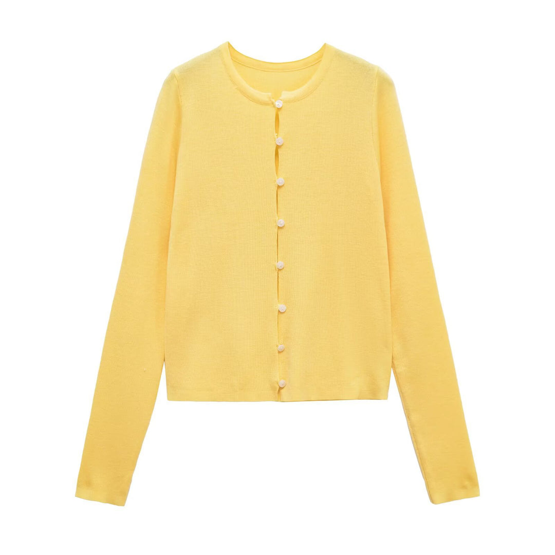 Damen Strickjacke mit Knopfdetails Drune