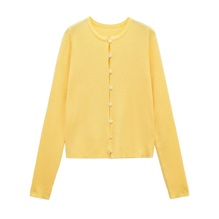 Damen Strickjacke mit Knopfdetails Drune