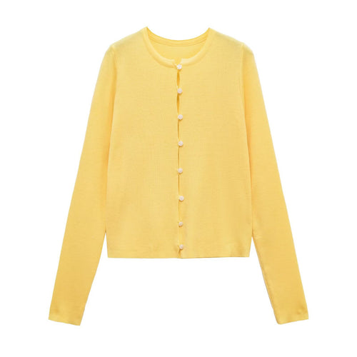 Damen Strickjacke mit Knopfdetails Drune