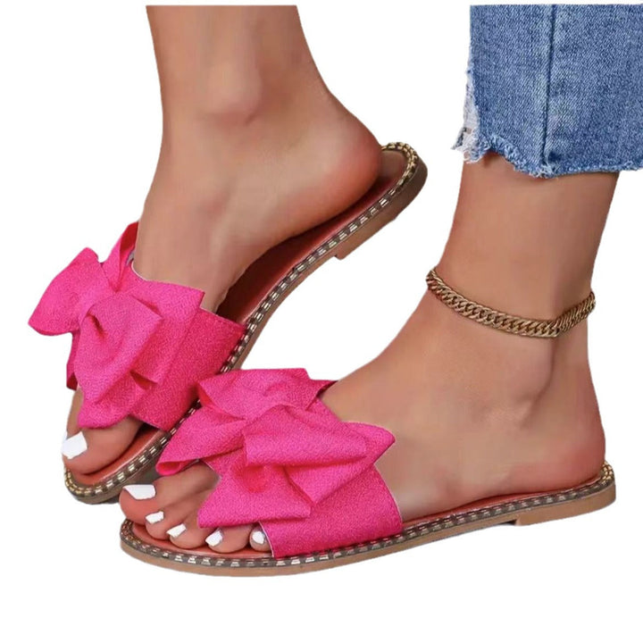 Damen Sommer-Slipper mit dekorativen Schleifenapplikationen und ergonomischer Fußbettung Drune