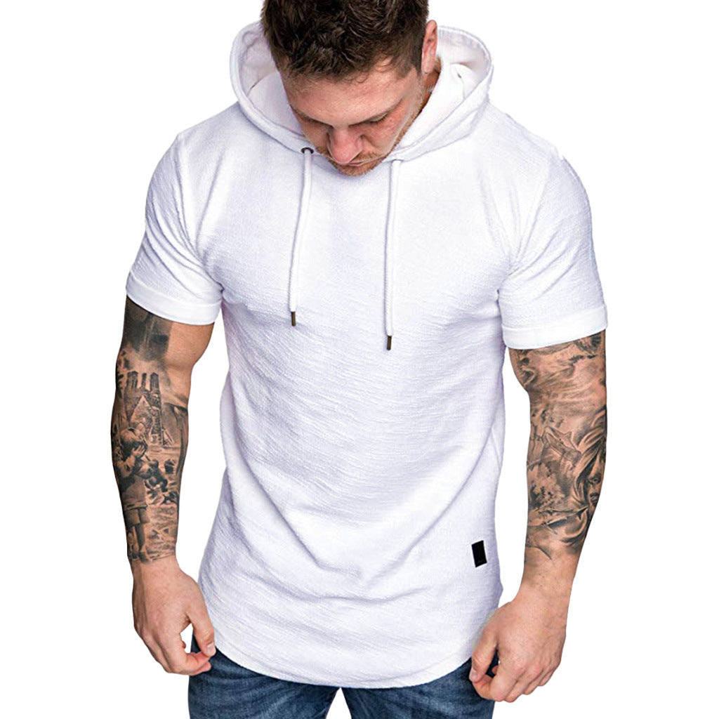 Herren Kapuzen-T-Shirt mit strukturiertem Design und lässigem Schnitt Drune