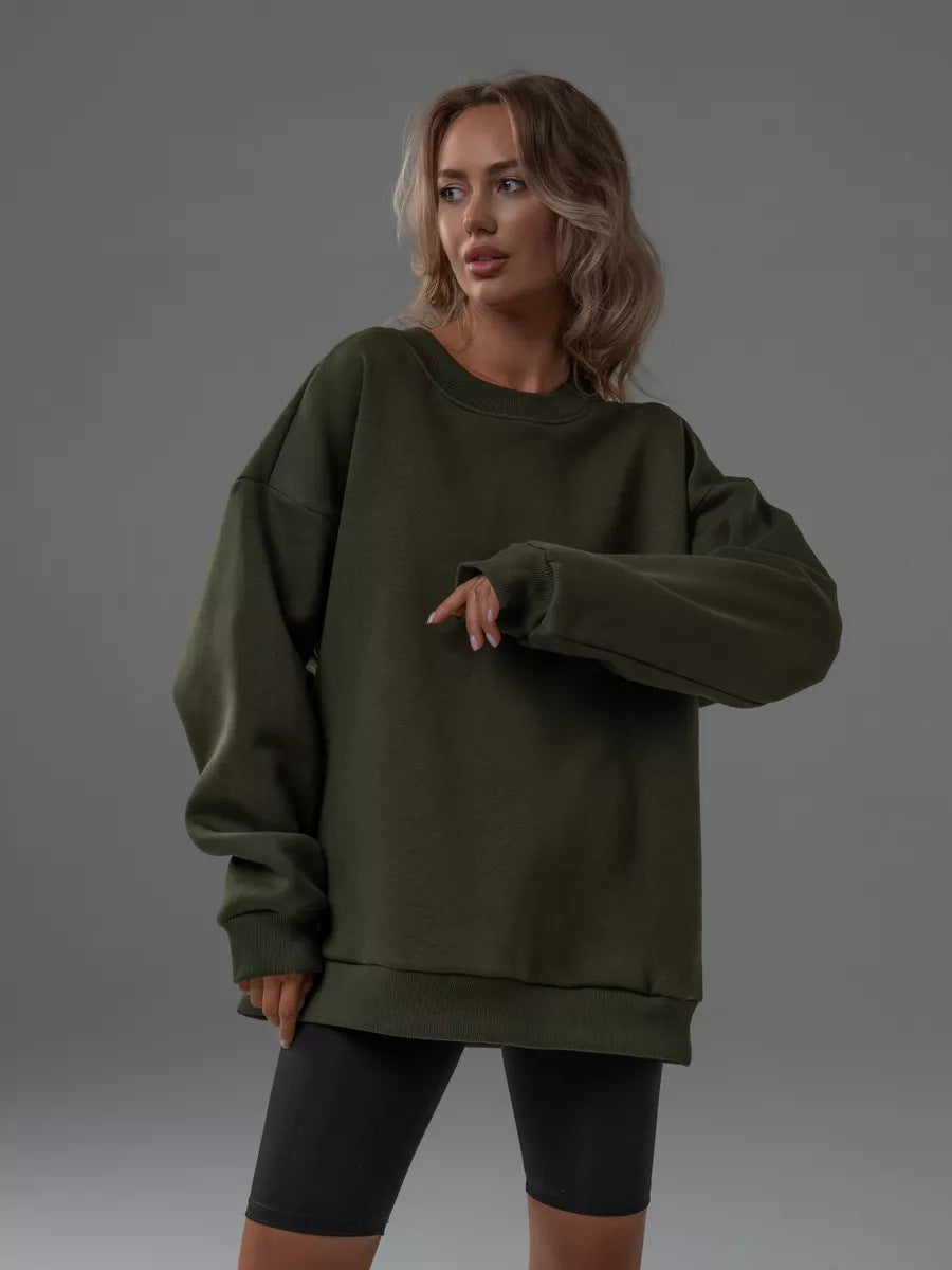 Damen lässiger Oversized Sweatpullover Drune