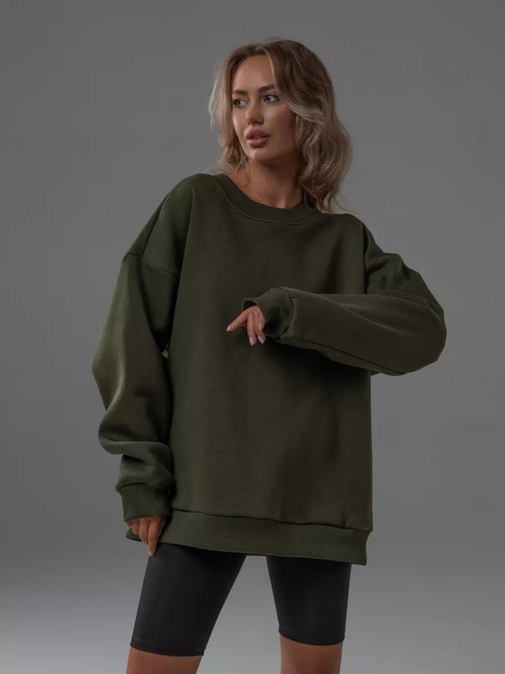 Damen lässiger Oversized Sweatpullover Drune