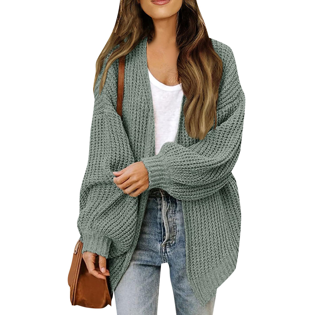 Damen Oversized Chunky Strickjacke Drune