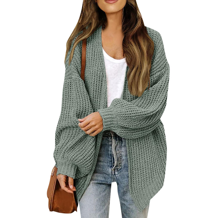 Damen Oversized Chunky Strickjacke Drune
