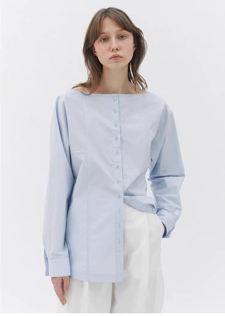 Damen Klassische Hemdbluse mit modernen Details Drune