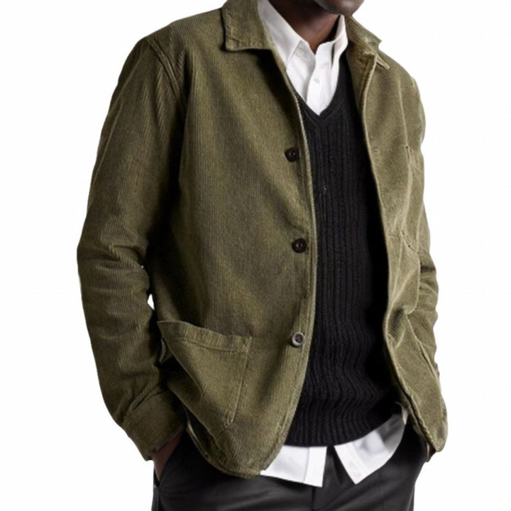 Damen moderne Kordjacke mit praktischen Taschen Drune